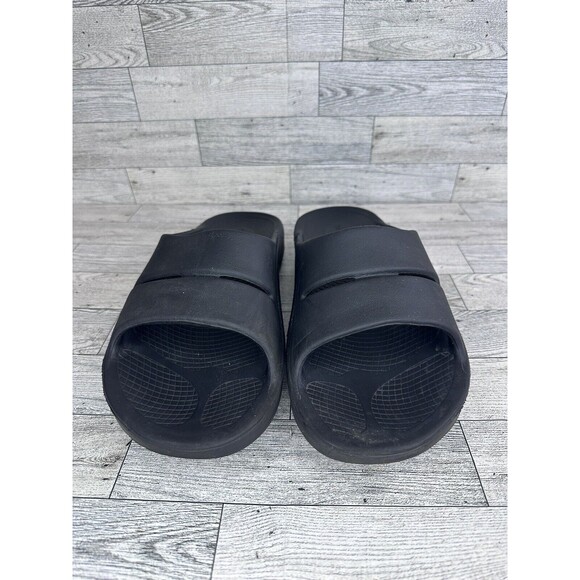 OOFOS OOahh Recovery Slides Sport Comfort Sandals Black Men’s Size 9 GUC - Picture 2 of 6